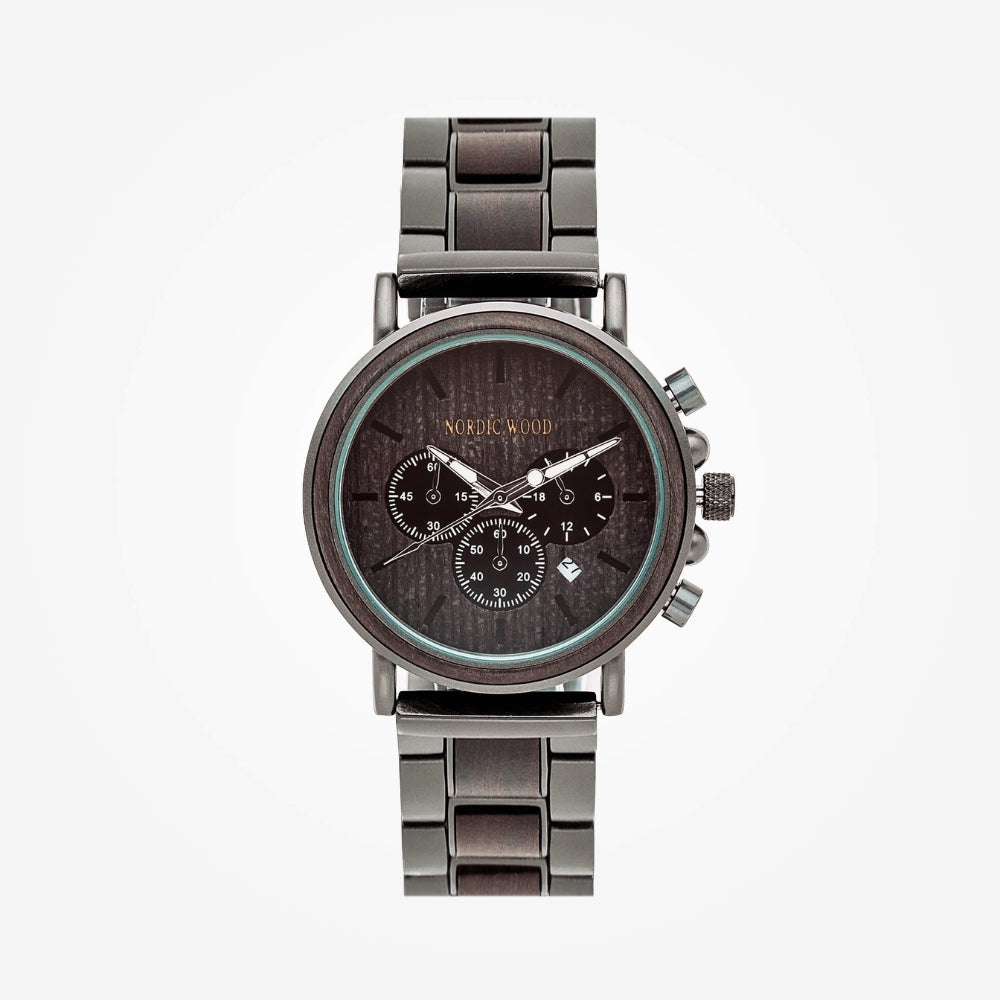 montre-bois-noir-acier