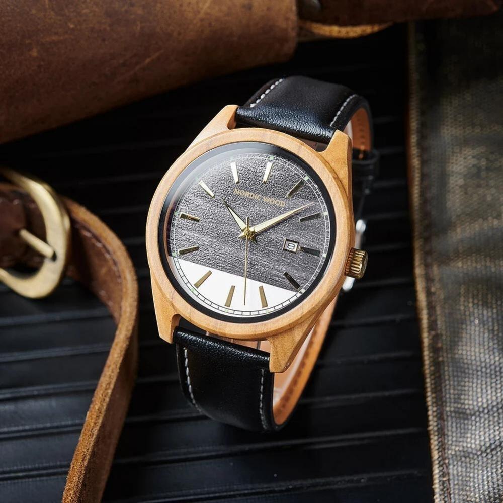 montre-cuir-noir