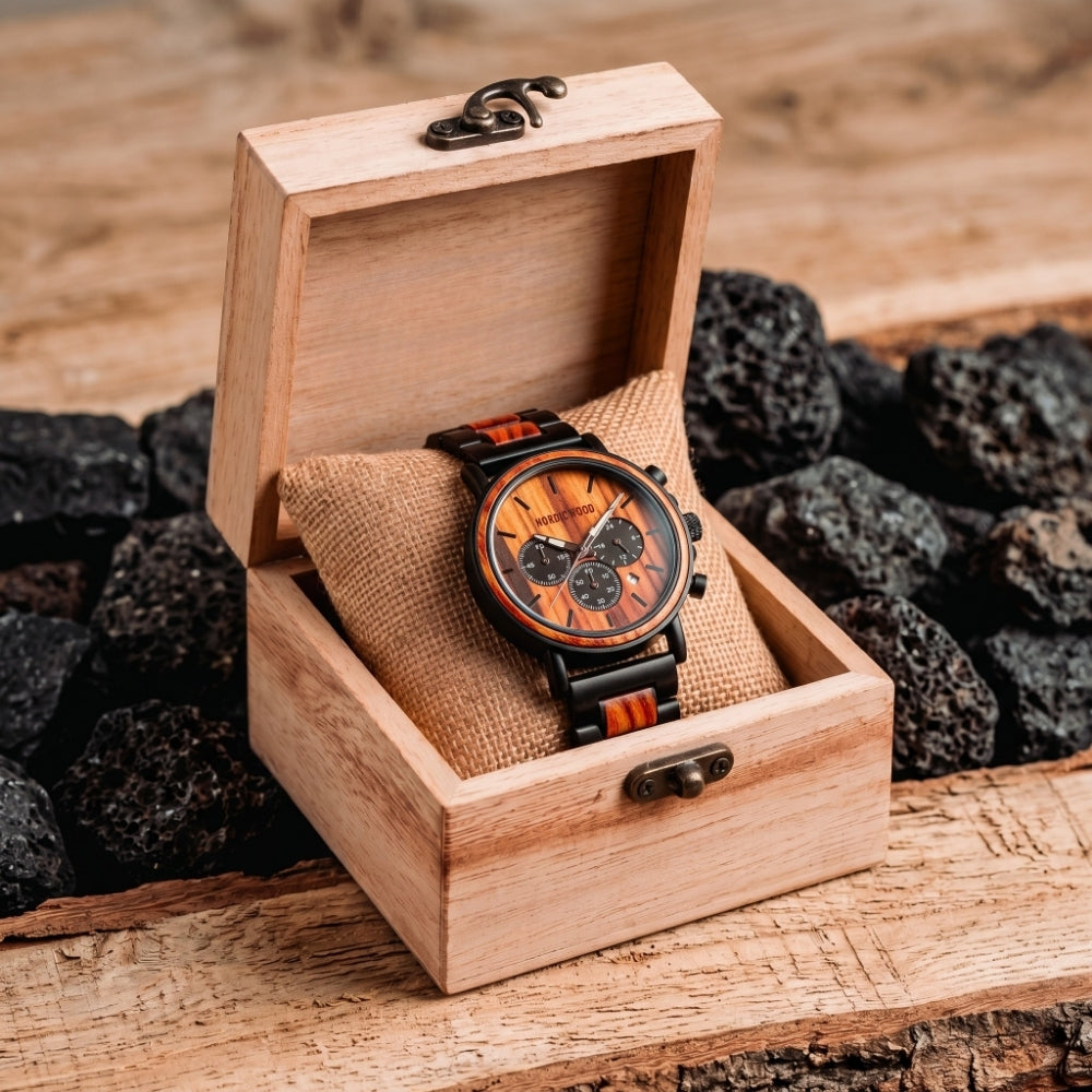 montre-rouge-coffret-bois