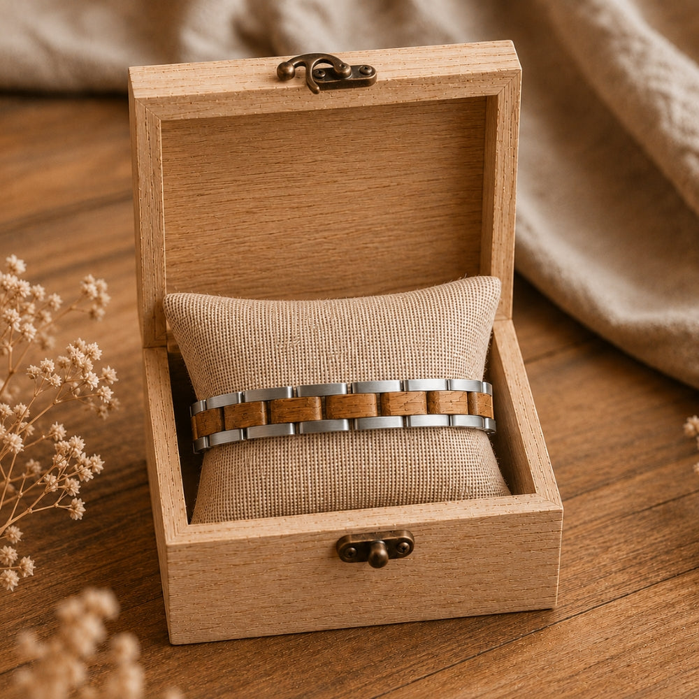 bracelet-bois-acier-gris-coffret-cadeau