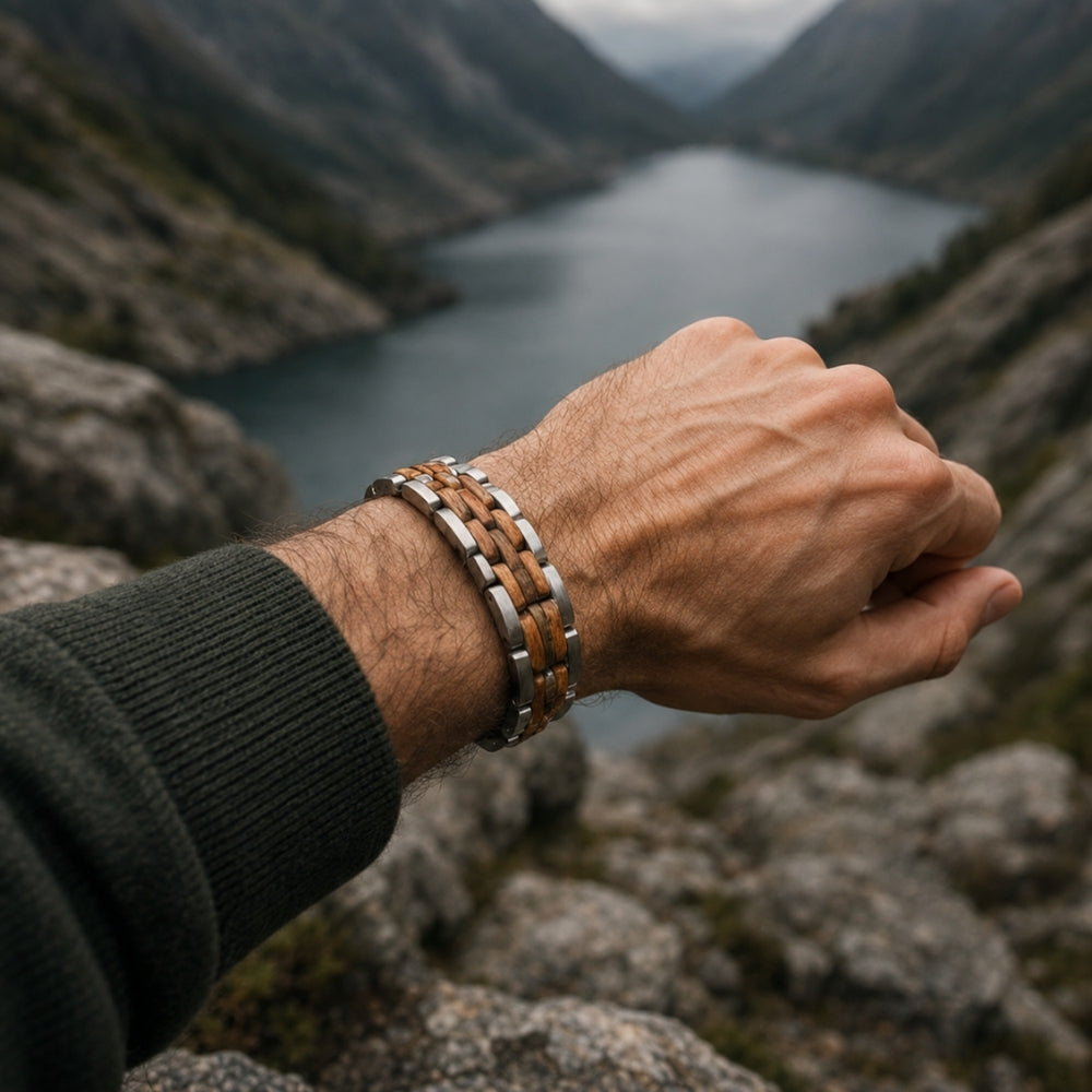 bracelet-bois-zebre-acier