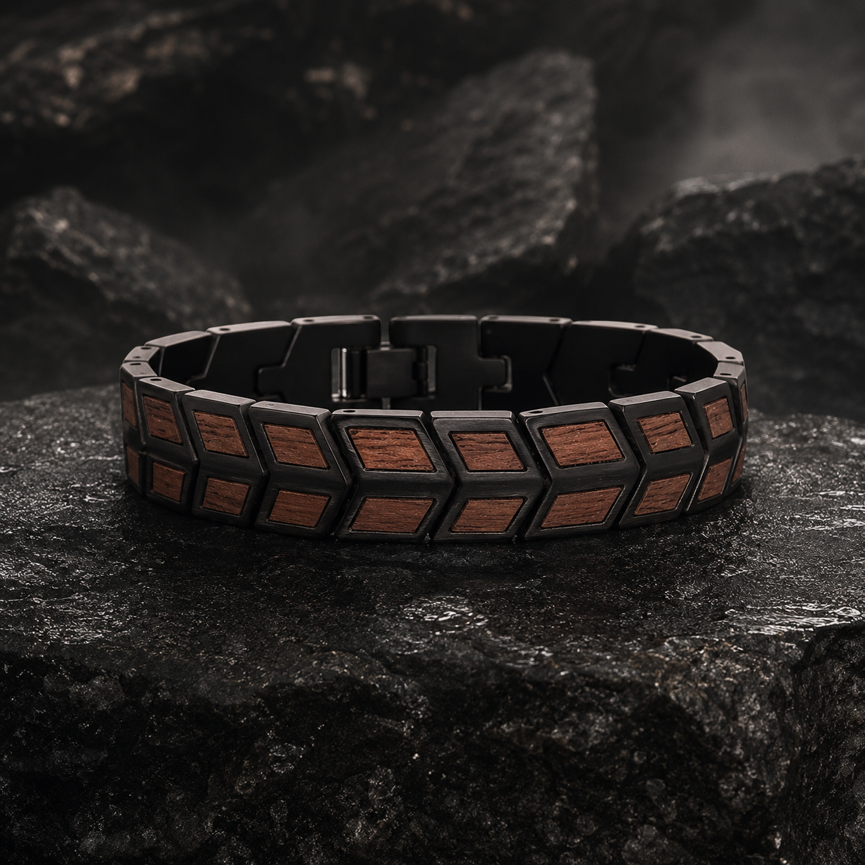 bracelet-homme-bois-noyer-brun