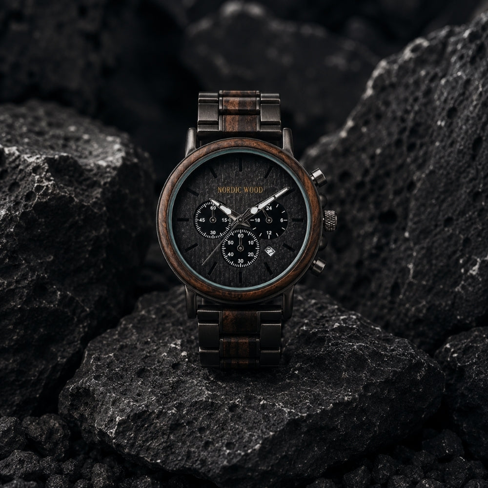 montre-bois-ebene-acier