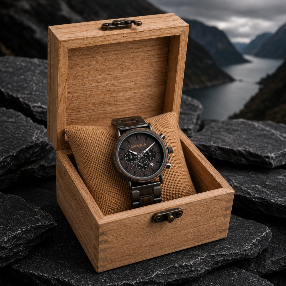 montre-bois-noir-coffret-cadeau
