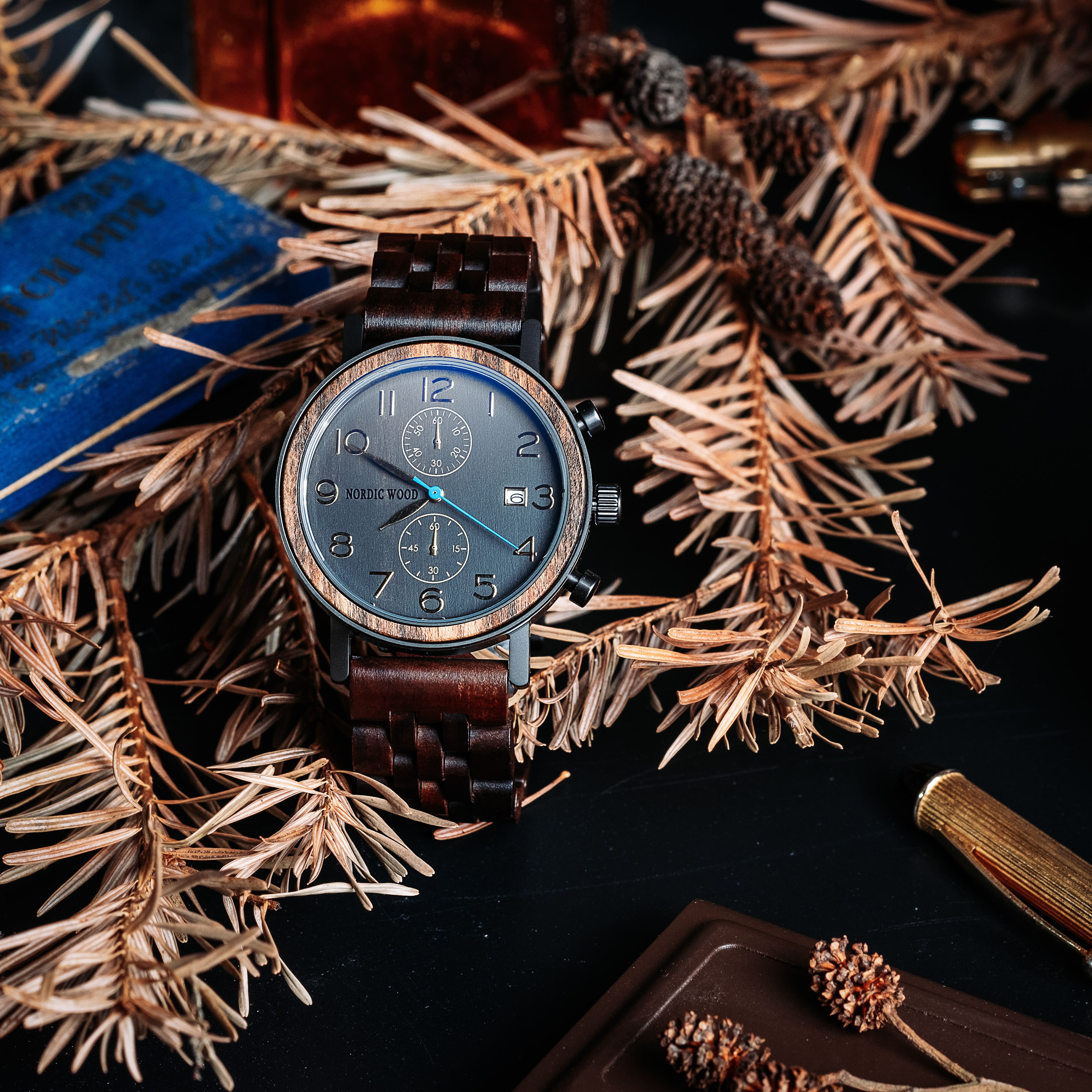 Montre en Bois Homme - Centaurée