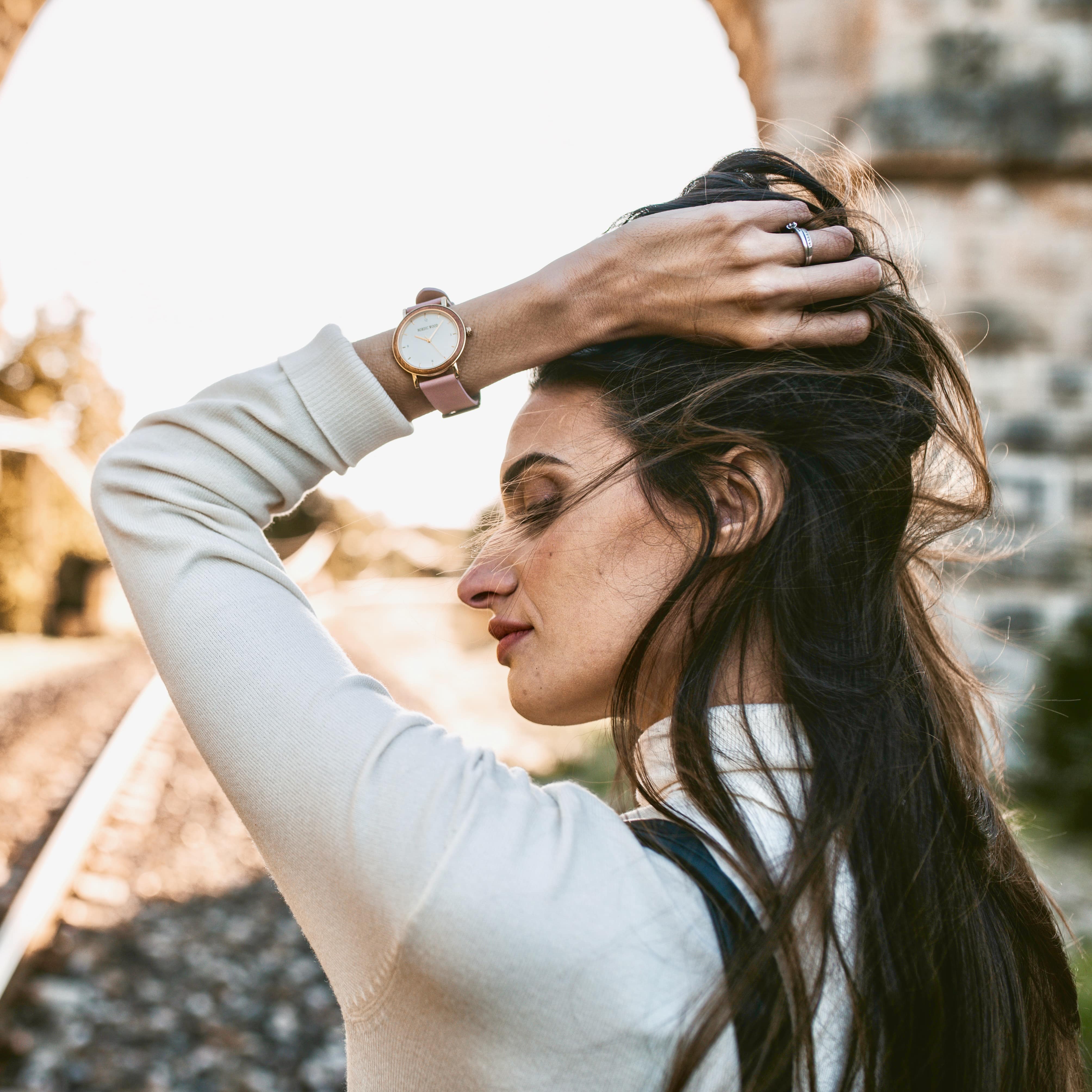 Montre en Bois Femme - Pure Pink