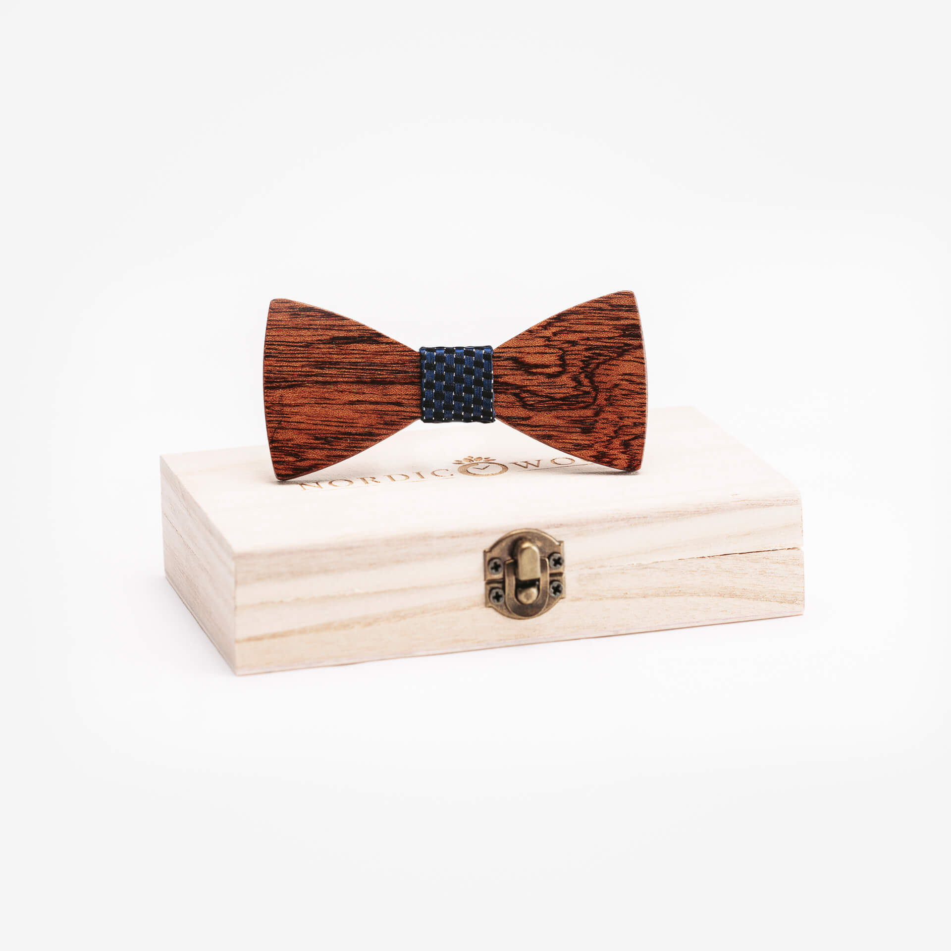 Noeud Papillon Bois Enfant - Eleagnus Foncé